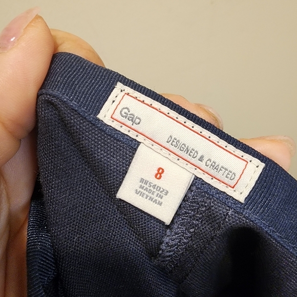 GAP Navy Blue Cotton ALine Mini Skirt Size 8 - Picture 6 of 8